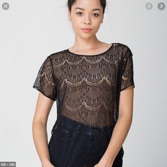 American Apparel El Salvador lace tshirt - Picture 1 of 3